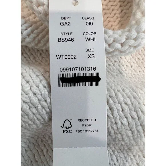 New J. Crew Size XS Rollneck sweater shell White FA23 - Picture 8 of 10